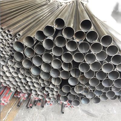 ASTM A554 স্টেইনলেস স্টীল পাইপ ঢালাই 304 পাতলা প্রাচীর 16 মি - 200 মিমি ফাঁপা গোলাকার