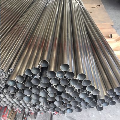 ASTM A554 স্টেইনলেস স্টীল পাইপ ঢালাই 304 পাতলা প্রাচীর 16 মি - 200 মিমি ফাঁপা গোলাকার