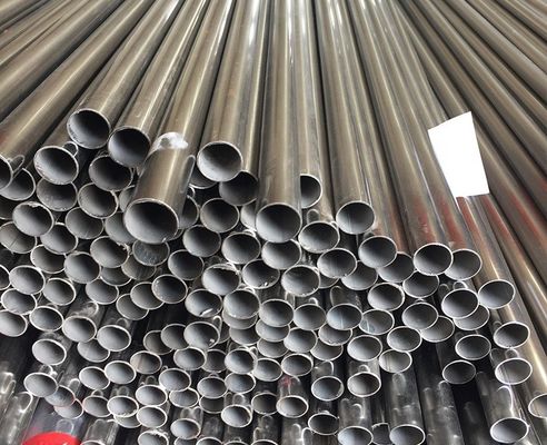 ASTM A554 স্টেইনলেস স্টীল পাইপ ঢালাই 304 পাতলা প্রাচীর 16 মি - 200 মিমি ফাঁপা গোলাকার